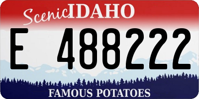 ID license plate E488222