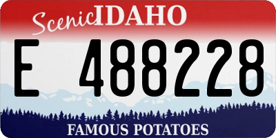 ID license plate E488228