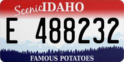 ID license plate E488232