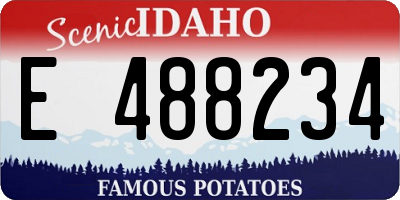 ID license plate E488234