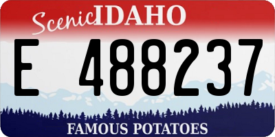 ID license plate E488237