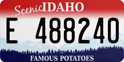 ID license plate E488240