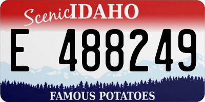 ID license plate E488249