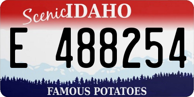 ID license plate E488254