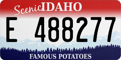 ID license plate E488277
