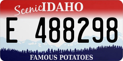 ID license plate E488298
