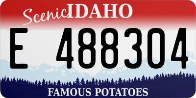 ID license plate E488304