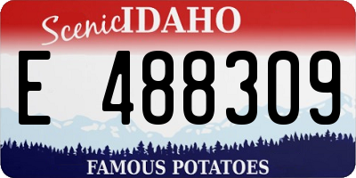 ID license plate E488309