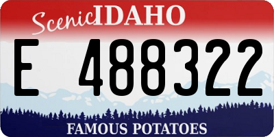 ID license plate E488322