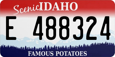 ID license plate E488324