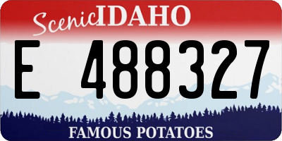 ID license plate E488327