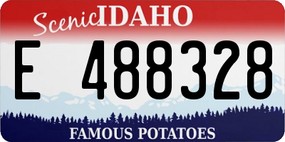 ID license plate E488328