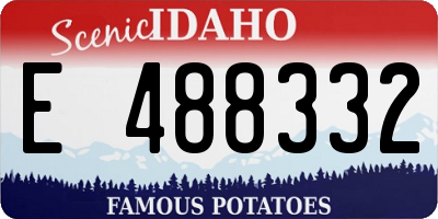 ID license plate E488332