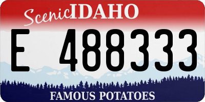 ID license plate E488333