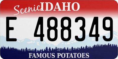 ID license plate E488349