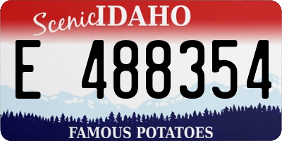 ID license plate E488354