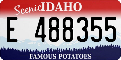 ID license plate E488355