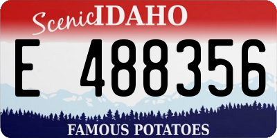 ID license plate E488356