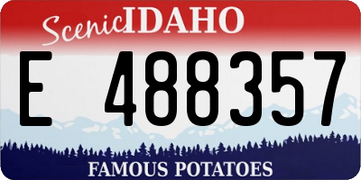 ID license plate E488357