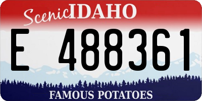 ID license plate E488361