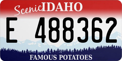 ID license plate E488362