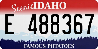 ID license plate E488367