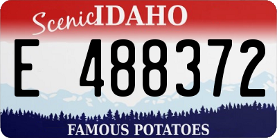ID license plate E488372