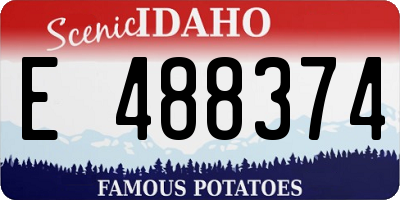 ID license plate E488374