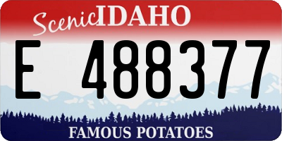 ID license plate E488377
