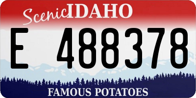 ID license plate E488378