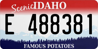 ID license plate E488381