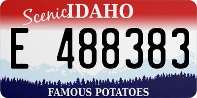 ID license plate E488383