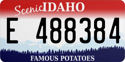 ID license plate E488384