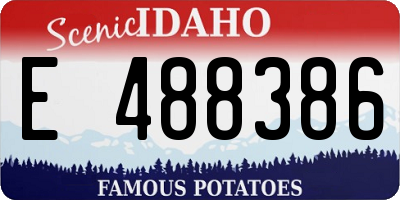 ID license plate E488386