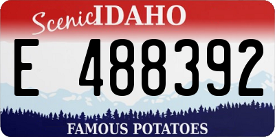ID license plate E488392