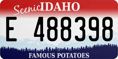 ID license plate E488398