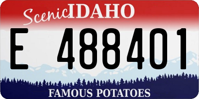 ID license plate E488401