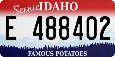 ID license plate E488402