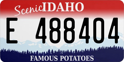 ID license plate E488404