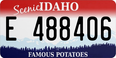 ID license plate E488406