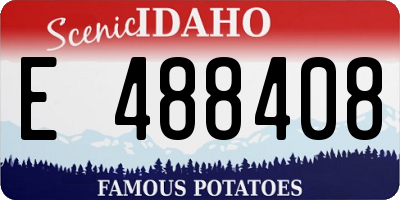 ID license plate E488408