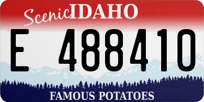 ID license plate E488410