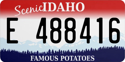 ID license plate E488416