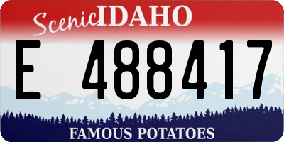 ID license plate E488417