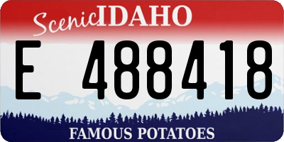 ID license plate E488418
