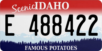 ID license plate E488422