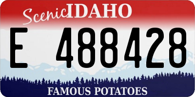ID license plate E488428