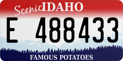 ID license plate E488433
