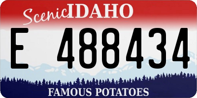 ID license plate E488434