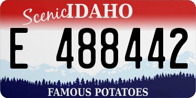 ID license plate E488442